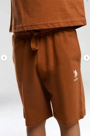 Aykidsclup U.S. Polo Assn Erkek Çocuk Kahverengi Bermuda Takım 2048-