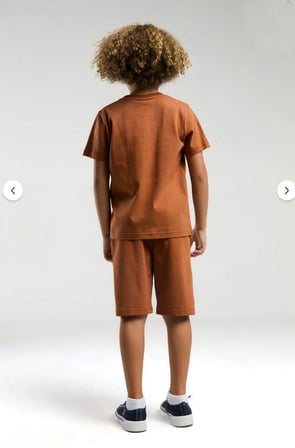Aykidsclup U.S. Polo Assn Erkek Çocuk Kahverengi Bermuda Takım 2048-
