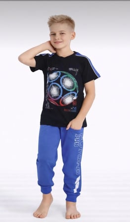 Aykidsclup Erkek Çocuk Kısa Kollu Garson  Pijama Takımı 3604041
