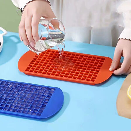 CT-STONES® 160'lı Mini Küp Şekilli Silikon Buzluk, Sunum Buzluk
