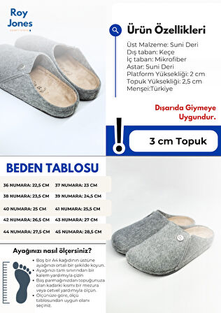 Berlin 6800 Orijinal İtalyan Keçe Unisex Terlik