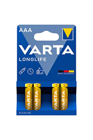 Longlife İnce Pil 4'lü AAA