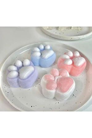 Kedi Patisi Taba Squishy Stress Oyuncağı Sukuşi pati, Tüylü Oyuncak MAVİ