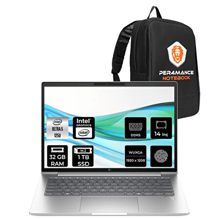 HP ProBook 440 G11 Ultra 5 125U 32GB DDR5 1TB SSD 14" WUXGA FDOS Dizüstü Bilgisayar & ÇANTA