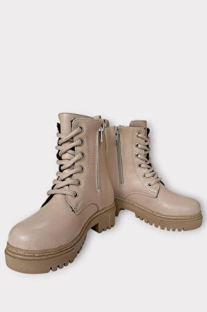 İçi Kürklü Fermuarlı Kız Çocuk Bot BEJ