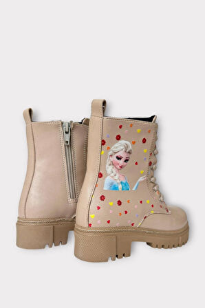 İçi Kürklü Fermuarlı Kız Çocuk Bot BEJ