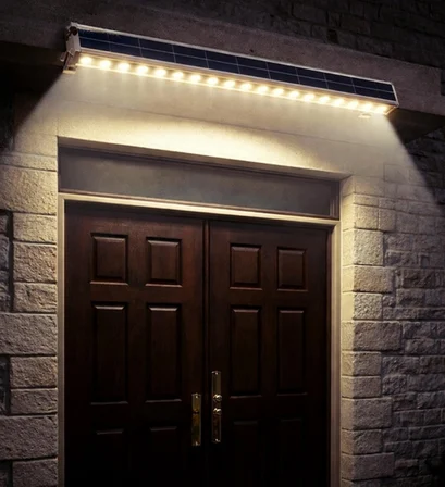  100cm Güneş Enerjili Solar Led Lamba - 24 Ledli Duvar Lambası - Büyük SOLAR Aplik