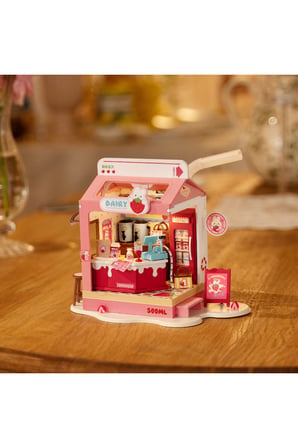Milkshake | Minyatür Maket Ev Seti| Rolife(Strawberry Milk Box)