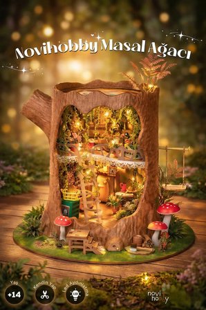 Masal Ağacı LED Işıklı Kendin Yap Minyatür Maket Seti Rolife (Fairytale Tree House)