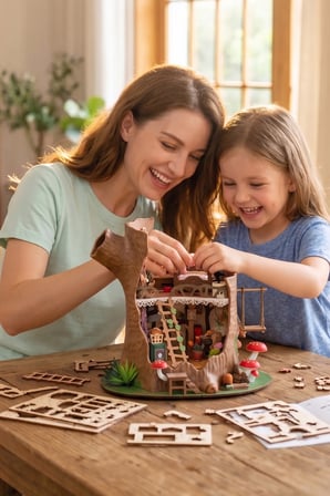 Masal Ağacı LED Işıklı Kendin Yap Minyatür Maket Seti Rolife (Fairytale Tree House)