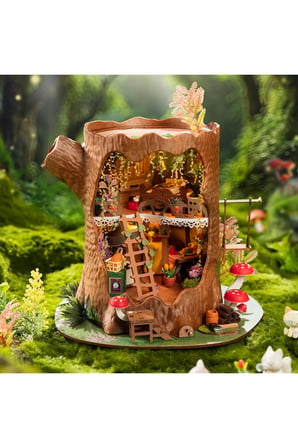Masal Ağacı LED Işıklı Kendin Yap Minyatür Maket Seti Rolife (Fairytale Tree House)