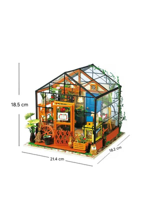 Minyatür Kış Bahçesi 3D Puzzle Ahşap Minyatür Maket Kiti DIY Kendin Yap