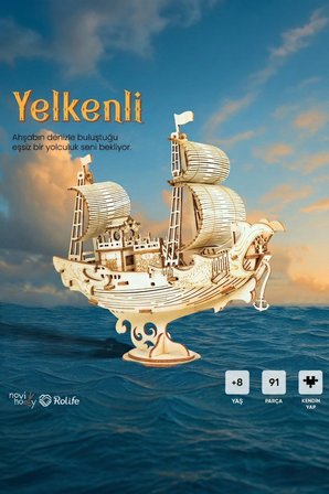 Japon Gemisi 3D Puzzle Ahşap Minyatür Maket Kiti DIY Kendin Yap