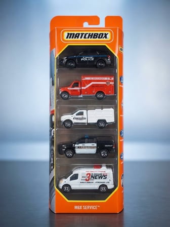 Matchbox MBX Service 5'li Maket Araba Seti 1:64 Ölçekli Metal Oyuncak Araç