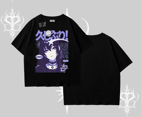 Oversize Tshirt Neo Tokyo Girl Y2K Street Anime Aesthetic