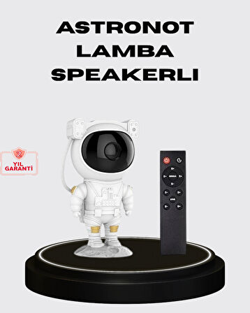 8 Efektli Astronot Galaxy Projektör Uzaktan Kumandalı LED Gece Lambası