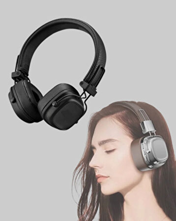 Bluetooth Kablosuz Kulak Üstü Kulaklık Katlanabilir Konforlu ve Şık Tasarımlı