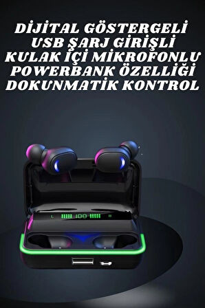 İkili Bluetooth Kulaklık Dijital Göstergeli Uzun Pil Ömrü Yüksek Ses Kaliteli