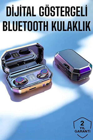 Dijital Göstergeli Bluetooth Bağlantılı Kulaklık Dokunmatik Kontrol