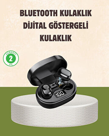 LED Ekranlı Şarjlı Kablosuz Kulak İçi Kulaklık