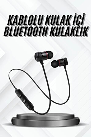 Bluetooth Bağlantılı Kablolu Mıknatıslı Sport Kulaklık