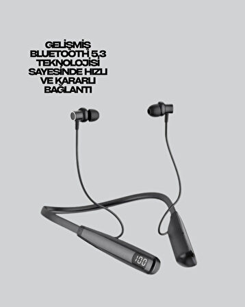 Uzun Süreli Kullanım Boyun Askılı Kablosuz Kulaklık – Hızlı Şarj, Ergonomik Tasarım