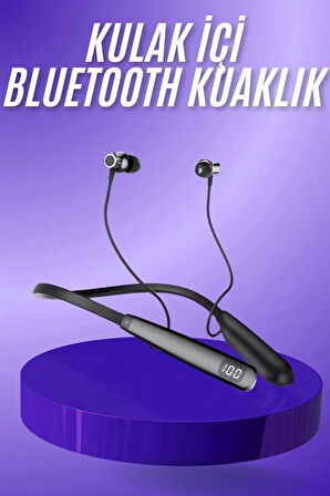 Bluetooth Kulaklık Şarj Göstergeli 100 Saat Şarj Kapasiteli Sporcu Kulaklık
