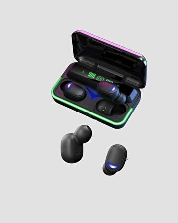 Uzun Pil Ömürlü E10 Powerbank Bluetooth Kulaklık LED Gösterge