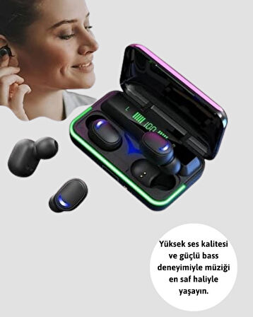 Powerbank Özellikli Bluetooth 5.1 Kulaklık Oyun ve Müzik İçin
