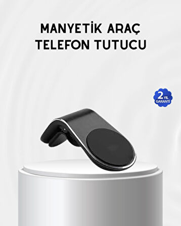 Araç İçi Manyetik Telefon Tutucu Güçlü Klipsli ve 360 Derece Ayarlanabilir