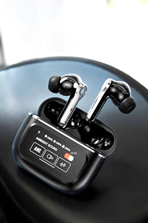 Kablosuz Bluetooth Kulaklık Ekranlı Uzun Şarj Süreli ANC Destekli