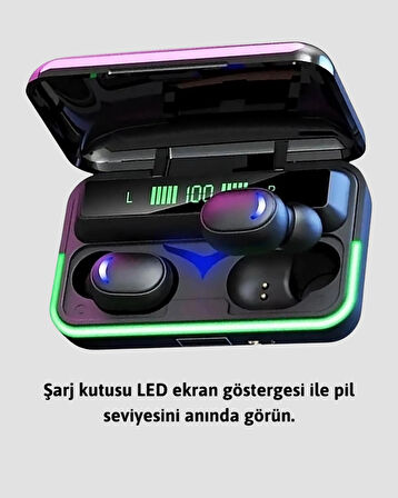Su Geçirmez E10 Bluetooth Kulaklık Powerbank ve Gürültü Engelleme