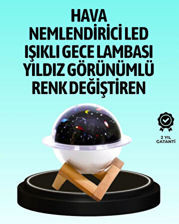 USB ile çalışan projektörlü aromaterapi nemlendirici masaüstü kullanım için uygun