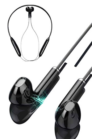 Kablolu Kulak İçi Bluetooth Kulaklık 100 Saat ANC Özellikli Boyun Bantlı