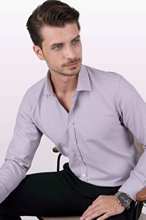 Açık Vişne Slimfit Erkek Gömlek