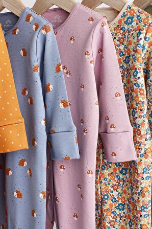 % 100 Pamuklu Orange Flovers 5’li Tulum Set