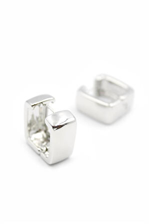 Kare Küpe - Gümüş