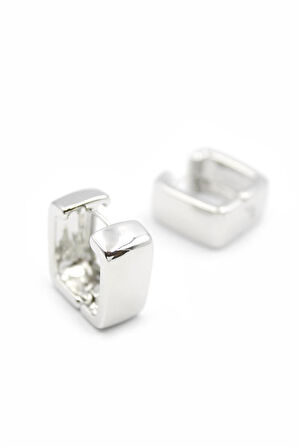 Kare Küpe - Gümüş