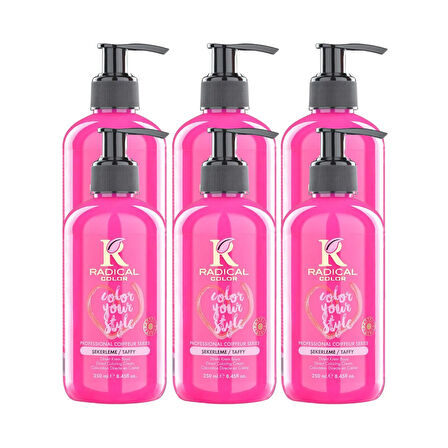Radical Color NEW 25/Taffy Amonyaksız Su Bazlı Saç Boyası 250 ML 6 Adet Şekerleme