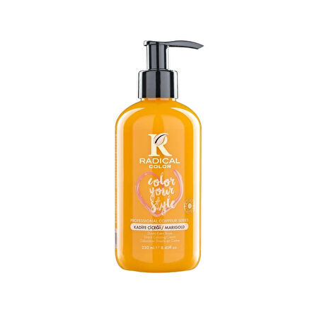 Radical Color NEW 25/Marigold Amonyaksız Su Bazlı Saç Boyası 250 ML 1 Adet Kadife Çiçeği