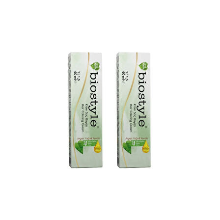 Biostyle Bitki Özlü Argan ve Keratin 3,0 Koyu Kahve 2 Adet 60 ML Saç Boyası Oksidansız