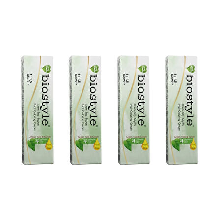 Biostyle Bitki Özlü Argan ve Keratin 9,0 Sarı 4 Adet 60 ML Saç Boyası Oksidansız