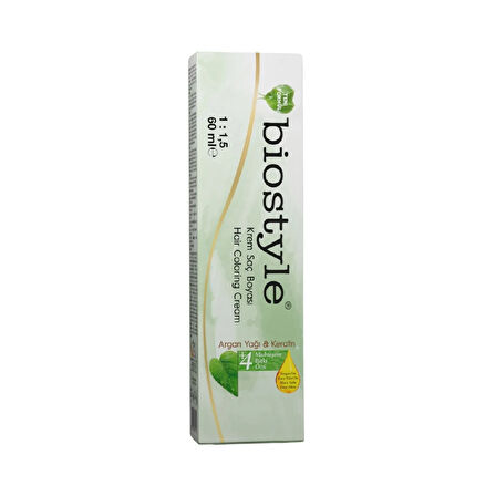 Biostyle Bitki Özlü Argan ve Keratin 1001 Gümüş Işık 1 Adet 60 ML Saç Boyası Oksidansız
