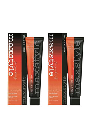 Maxstyle SPS474 Argan ve Keratin 2025/08.02 Bej Açık Kumral 60 Ml 2 Adet Saç Boyası Oksidansız