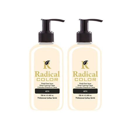 Radical Color NEW 25/Mixerizer Amonyaksız Su Bazlı Saç Boyası 250 ML 2 Adet Pastel Nötr