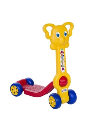Kaliteli Plastik Yerli Üretim Fil Tutacaklı 4 Teker Scooter