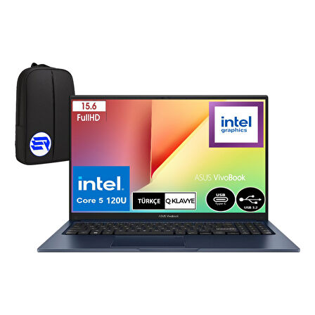 Asus Vivobook 15 X1504VA-NJ3665EP2 Intel Core 5 120U 16GB Ram 512GB SSD WIN11 Pro 15.6" Fhd + Elektropasaj Çanta
