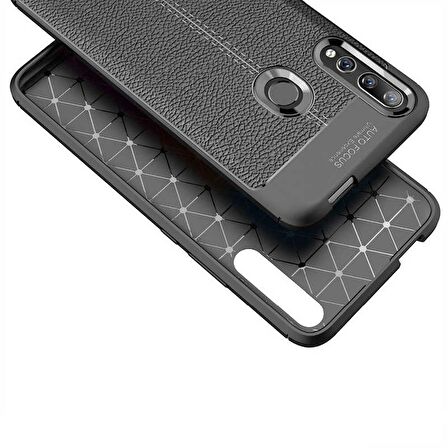 Gpack Huawei Honor 9x Kılıf Niss Silikon Deri Görünümlü