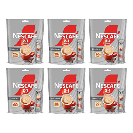 Nescafe 2 si 1 Arada 10 gr 20 li Paket x 6 Adet