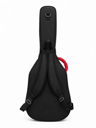 PROFESYONEL GİGBAG KALIN AKUSTİK GİTAR KILIFI-ÇANTASI - SİYAH - KIRMIZI 1900 DENYE LÜX KUMAŞ - %100 SU GEÇİRMEZ
